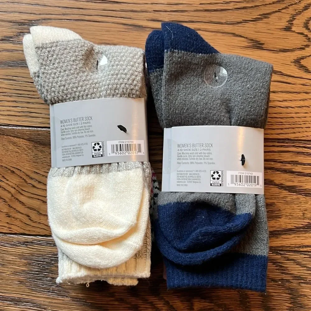 4pr-West Loop Women’s Butter Socks Size 4-10 4 Pair, NWT‎ D14